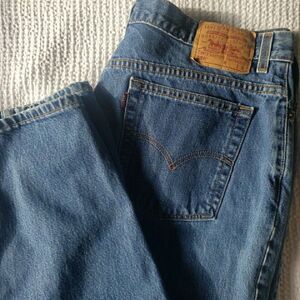 VTG Levi's 550 Jeans Relaxed Tapered 20 W S USA MADE High Rise 36 x 28 2000 Y2K